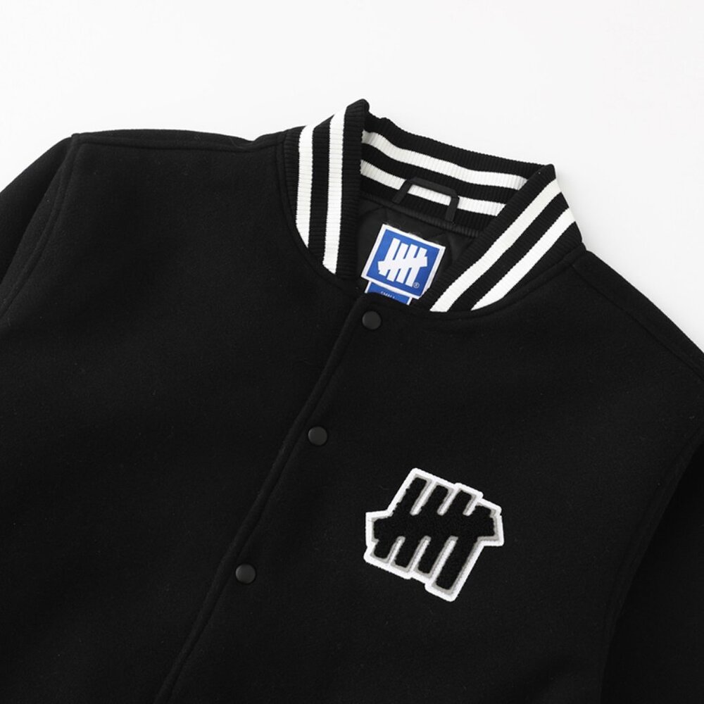 Undefeated Black Baseball Jacket - image 3